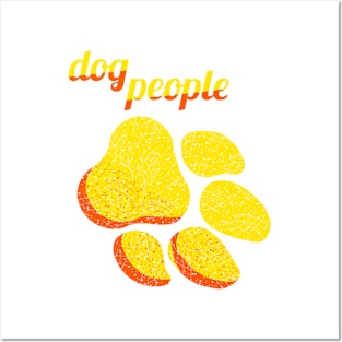 dog people - yellow Posters and Art